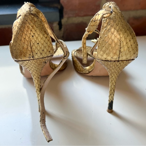 Jean-Michel Cazabat ~ Stiletto Heels ~ Skin ~ Gold ~ Well loved, still gorgeous - Picture 4 of 9